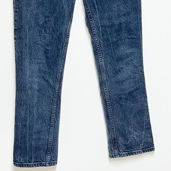 Reformation Liza High Waist Straight Leg Crop Jeans Faded Black Wash Sz 26 - Picture 6 of 10